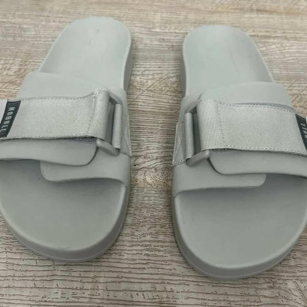 NOBULL Adjustable Slide Sandals Gray M10 W11.5 Sport Recovery Casual Unisex